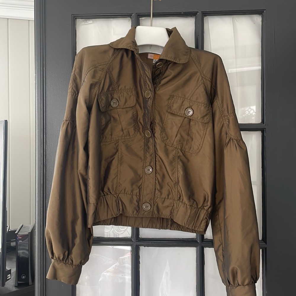 Anthro Tulle 🌸 bronze sateen waist jacket